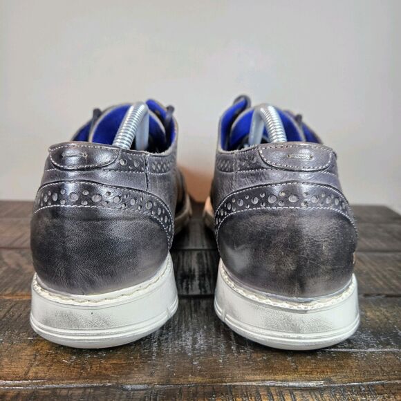 NEW BED STU Cayuga II Mens Size 8.5 Oxford Sneakers Organic Leather Gray White main image 6